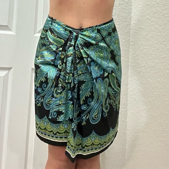 Vintage Y2k Paisley Richie Tailor Wrap Skirt - Picture 8 of 9